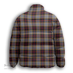 ScotsTee Shop Scottish McInnes Ancient Hunting Premium Tartan Collar Down Jacket Winter White Duck Down Plaid
