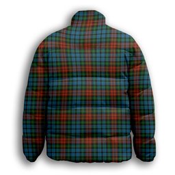 ScotsTee Shop Scottish Langston Premium Tartan Collar Down Jacket Winter White Duck Down Plaid