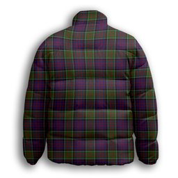 ScotsTee Shop Scottish MacDonald of Clanranald 2 Premium Tartan Collar Down Jacket Winter White Duck Down Plaid
