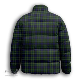 ScotsTee Shop Scottish McNeil of Colonsay Premium Tartan Collar Down Jacket Winter White Duck Down Plaid