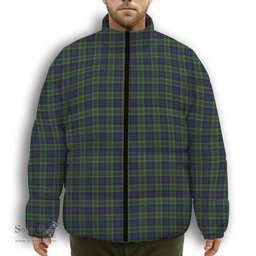 ScotsTee Shop Scottish McNeil of Colonsay Premium Tartan Collar Down Jacket Winter White Duck Down Plaid
