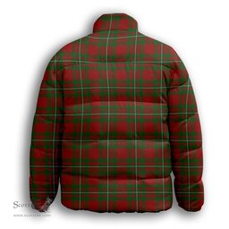 ScotsTee Shop Scottish MacGregor Modern Premium Tartan Collar Down Jacket Winter White Duck Down Plaid