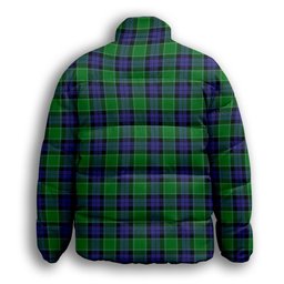 ScotsTee Shop Scottish Graham of Menteith Modern Premium Tartan Collar Down Jacket Winter White Duck Down Plaid
