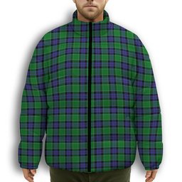 ScotsTee Shop Scottish Graham of Menteith Modern Premium Tartan Collar Down Jacket Winter White Duck Down Plaid