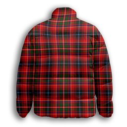 ScotsTee Shop Scottish Innes Modern Premium Tartan Collar Down Jacket Winter White Duck Down Plaid