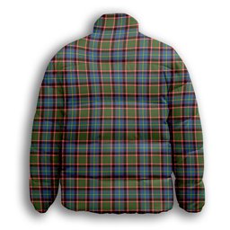 ScotsTee Shop Scottish Stirling SC Premium Tartan Collar Down Jacket Winter White Duck Down Plaid