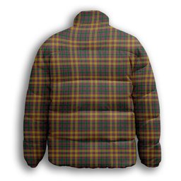 ScotsTee Shop Scottish Jacobite 1850 Premium Tartan Collar Down Jacket Winter White Duck Down Plaid