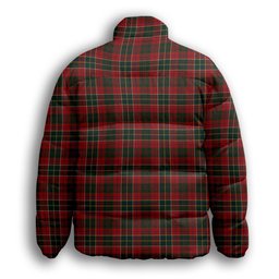 ScotsTee Shop Scottish Hunter USA Premium Tartan Collar Down Jacket Winter White Duck Down Plaid