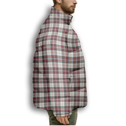 ScotsTee Shop Scottish McLean Dress Modern Premium Tartan Collar Down Jacket Winter White Duck Down Plaid