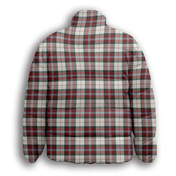 ScotsTee Shop Scottish McLean Dress Modern Premium Tartan Collar Down Jacket Winter White Duck Down Plaid