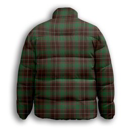 ScotsTee Shop Scottish McFie Hunting Modern Premium Tartan Collar Down Jacket Winter White Duck Down Plaid
