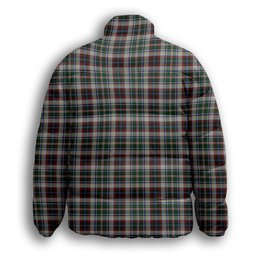 ScotsTee Shop Scottish Innes Dress Premium Tartan Collar Down Jacket Winter White Duck Down Plaid