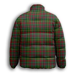 ScotsTee Shop Scottish Hunter Wilsons Premium Tartan Collar Down Jacket Winter White Duck Down Plaid