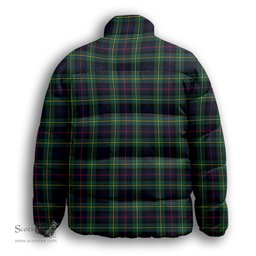 ScotsTee Shop Scottish MacLeod of Skye Modern Premium Tartan Collar Down Jacket Winter White Duck Down Plaid