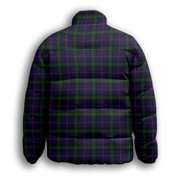 ScotsTee Shop Scottish McClafferty Premium Tartan Collar Down Jacket Winter White Duck Down Plaid