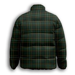 ScotsTee Shop Scottish MacStumer Hunting Premium Tartan Collar Down Jacket Winter White Duck Down Plaid
