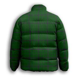 ScotsTee Shop Scottish Walters Premium Tartan Collar Down Jacket Winter White Duck Down Plaid