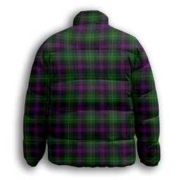 ScotsTee Shop Scottish Martin Hunting Premium Tartan Collar Down Jacket Winter White Duck Down Plaid