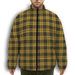 ScotsTee Shop Scottish MacLeod 1831 Premium Tartan Collar Down Jacket Winter White Duck Down Plaid