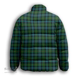 ScotsTee Shop Scottish MacLeod of Skye Ancient Premium Tartan Collar Down Jacket Winter White Duck Down Plaid