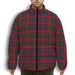 ScotsTee Shop Scottish MacNab 1950 Trade Version Premium Tartan Collar Down Jacket Winter White Duck Down Plaid