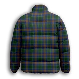 ScotsTee Shop Scottish McAucliffe Premium Tartan Collar Down Jacket Winter White Duck Down Plaid