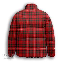 ScotsTee Shop Scottish Stuart Of Bute Modern Premium Tartan Collar Down Jacket Winter White Duck Down Plaid
