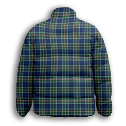 ScotsTee Shop Scottish Reid (Mill City) Modern Clan Premium Tartan Collar Down Jacket Winter White Duck Down Plaid