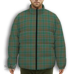 ScotsTee Shop Scottish Shaw of Tordarroch Hunting Ancient Premium Tartan Collar Down Jacket Winter White Duck Down Plaid