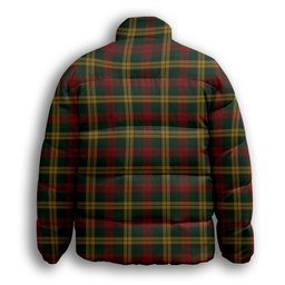 ScotsTee Shop Scottish MacKillen Premium Tartan Collar Down Jacket Winter White Duck Down Plaid
