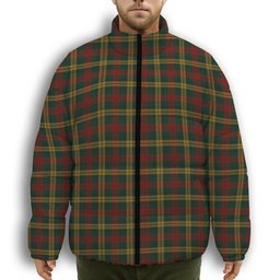 ScotsTee Shop Scottish MacKillen Premium Tartan Collar Down Jacket Winter White Duck Down Plaid