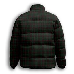 ScotsTee Shop Scottish Renwick Premium Tartan Collar Down Jacket Winter White Duck Down Plaid