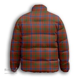ScotsTee Shop Scottish Lumsden Waistcoat Ancient Premium Tartan Collar Down Jacket Winter White Duck Down Plaid