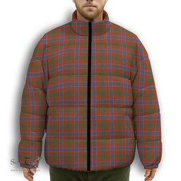 ScotsTee Shop Scottish Lumsden Waistcoat Ancient Premium Tartan Collar Down Jacket Winter White Duck Down Plaid