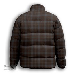 ScotsTee Shop Scottish Outlander 5 Premium Tartan Collar Down Jacket Winter White Duck Down Plaid