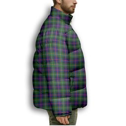 ScotsTee Shop Scottish MacCallum #2 Premium Tartan Collar Down Jacket Winter White Duck Down Plaid