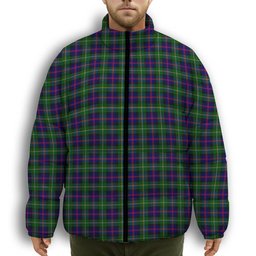 ScotsTee Shop Scottish MacCallum #2 Premium Tartan Collar Down Jacket Winter White Duck Down Plaid