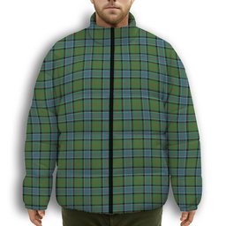 ScotsTee Shop Scottish Sinclair Hunting Ancient Clan Premium Tartan Collar Down Jacket Winter White Duck Down Plaid