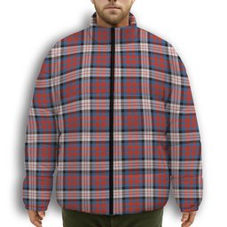 ScotsTee Shop Scottish McDonald Dress Irish Ancient Premium Tartan Collar Down Jacket Winter White Duck Down Plaid