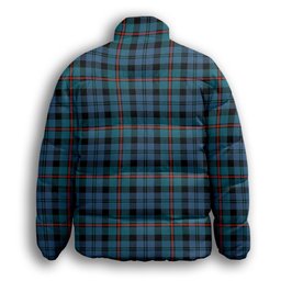 ScotsTee Shop Scottish MacCorquodale Ancient Premium Tartan Collar Down Jacket Winter White Duck Down Plaid