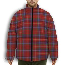 ScotsTee Shop Scottish Maynard Premium Tartan Collar Down Jacket Winter White Duck Down Plaid
