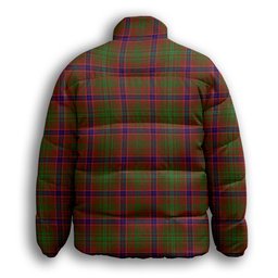 ScotsTee Shop Scottish Lumsden Premium Tartan Collar Down Jacket Winter White Duck Down Plaid