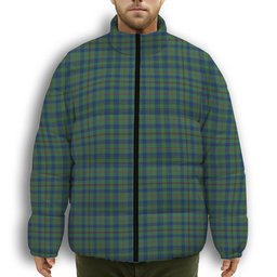 ScotsTee Shop Scottish Moncreiffe of Atholl Modern Premium Tartan Collar Down Jacket Winter White Duck Down Plaid