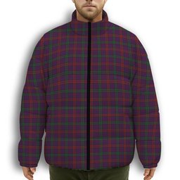 ScotsTee Shop Scottish Montgomrie or Montgomery of Eglinton Premium Tartan Collar Down Jacket Winter White Duck Down Plaid