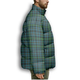 ScotsTee Shop Scottish Hope Vere Ancient Clan Premium Tartan Collar Down Jacket Winter White Duck Down Plaid