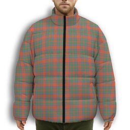 ScotsTee Shop Scottish MacKintosh Ancient Premium Tartan Collar Down Jacket Winter White Duck Down Plaid