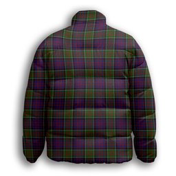 ScotsTee Shop Scottish McDonald of Clan Ranald Modern Premium Tartan Collar Down Jacket Winter White Duck Down Plaid