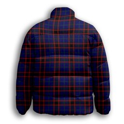 ScotsTee Shop Scottish Home Modern Premium Tartan Collar Down Jacket Winter White Duck Down Plaid