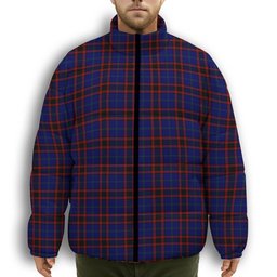 ScotsTee Shop Scottish Home Modern Premium Tartan Collar Down Jacket Winter White Duck Down Plaid