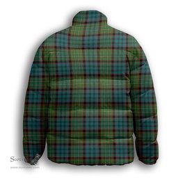 ScotsTee Shop Scottish McNicol Hunting Ancient Premium Tartan Collar Down Jacket Winter White Duck Down Plaid